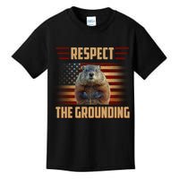 Respect The Grounding, Groundhog Day Kids T-Shirt
