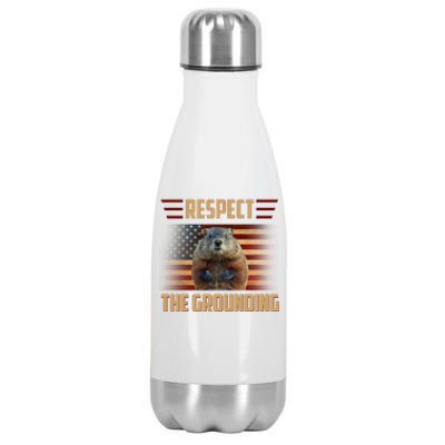 Respect The Grounding, Groundhog Day Stainless Steel Insulated Water Bottle