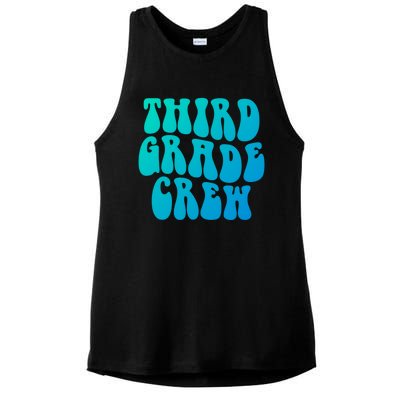 Retro Third Grade Crew 3Rd Grade Teacher Back To School Cool Gift Ladies PosiCharge Tri-Blend Wicking Tank