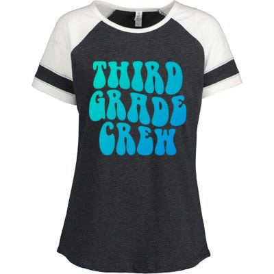 Retro Third Grade Crew 3Rd Grade Teacher Back To School Cool Gift Enza Ladies Jersey Colorblock Tee