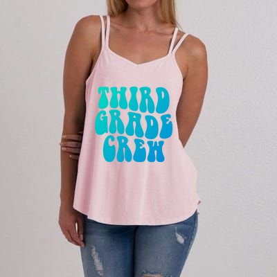 Retro Third Grade Crew 3Rd Grade Teacher Back To School Cool Gift Women's Strappy Tank