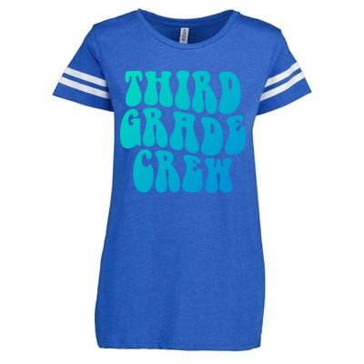 Retro Third Grade Crew 3Rd Grade Teacher Back To School Cool Gift Enza Ladies Jersey Football T-Shirt