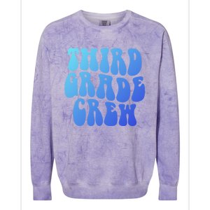 Retro Third Grade Crew 3Rd Grade Teacher Back To School Cool Gift Colorblast Crewneck Sweatshirt