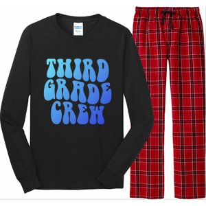 Retro Third Grade Crew 3Rd Grade Teacher Back To School Cool Gift Long Sleeve Pajama Set