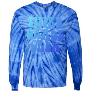 Retro Third Grade Crew 3Rd Grade Teacher Back To School Cool Gift Tie-Dye Long Sleeve Shirt