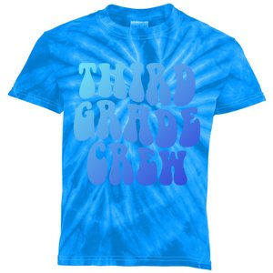 Retro Third Grade Crew 3Rd Grade Teacher Back To School Cool Gift Kids Tie-Dye T-Shirt