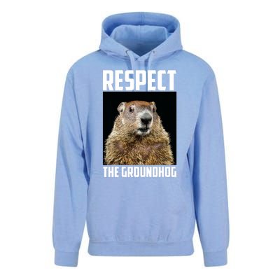 Respect The Groundhog Woodchuck Photo Ground Hog Day Unisex Surf Hoodie