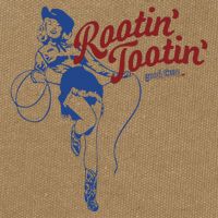 Rootin Tootin Good Time Cowgirl Funny Saying Cotton Canvas Backpack
