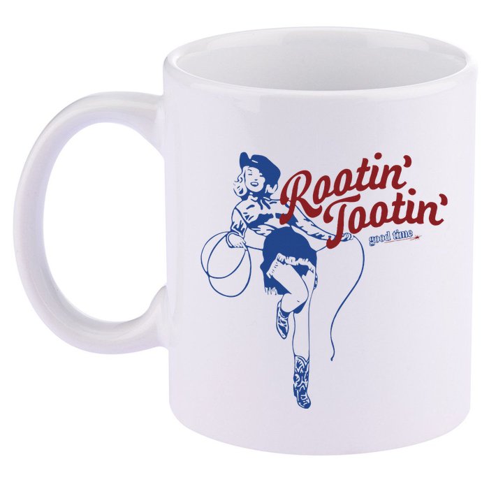 Rootin Tootin Good Time Cowgirl Funny Saying 11oz C Handle Ceramic Mug