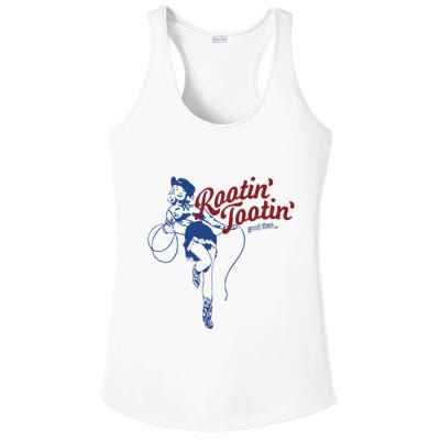 Rootin Tootin Good Time Cowgirl Funny Saying Ladies PosiCharge Competitor Racerback Tank