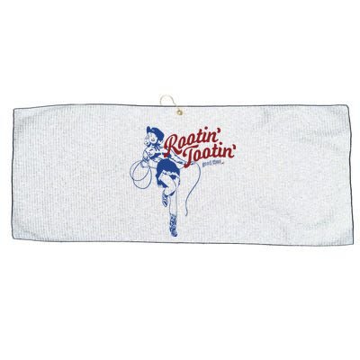 Rootin Tootin Good Time Cowgirl Funny Saying Large Microfiber Waffle Golf Towel