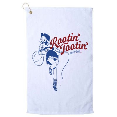 Rootin Tootin Good Time Cowgirl Funny Saying Golf Towel