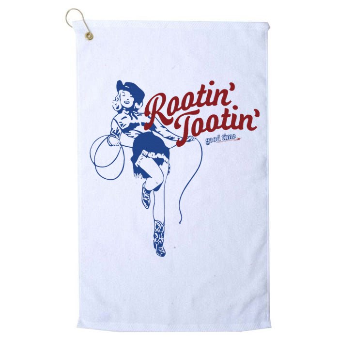 Rootin Tootin Good Time Cowgirl Funny Saying Platinum Collection Golf Towel