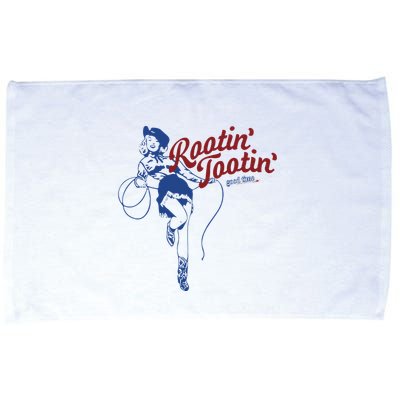 Rootin Tootin Good Time Cowgirl Funny Saying Microfiber Hand Towel