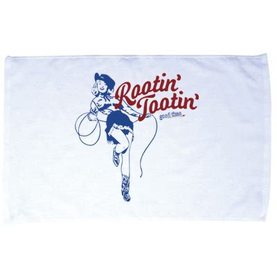 Rootin Tootin Good Time Cowgirl Funny Saying Microfiber Hand Towel