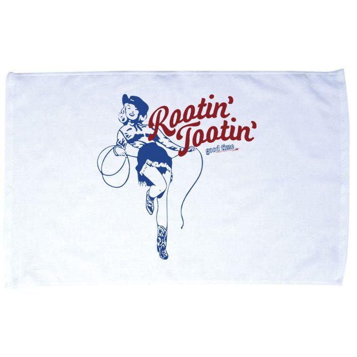 Rootin Tootin Good Time Cowgirl Funny Saying Microfiber Hand Towel