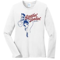 Rootin Tootin Good Time Cowgirl Funny Saying Ladies Long Sleeve Shirt