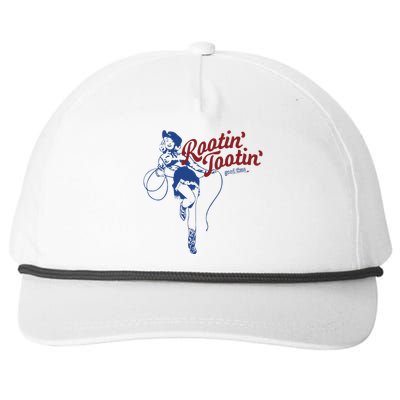 Rootin Tootin Good Time Cowgirl Funny Saying Snapback Five-Panel Rope Hat