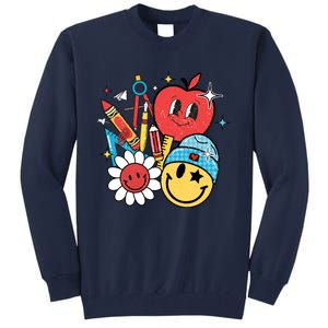 Retro Teacher Groovy Style Teacher Student Gift Tall Sweatshirt