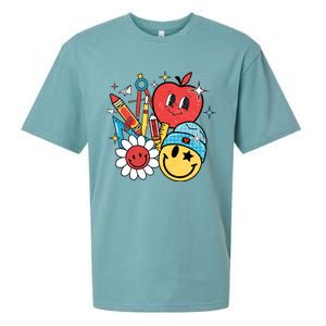 Retro Teacher Groovy Style Teacher Student Gift Sueded Cloud Jersey T-Shirt