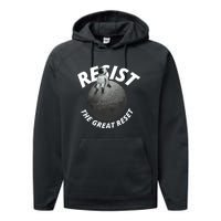 Resist The Great Reset NWO Conservative Performance Fleece Hoodie