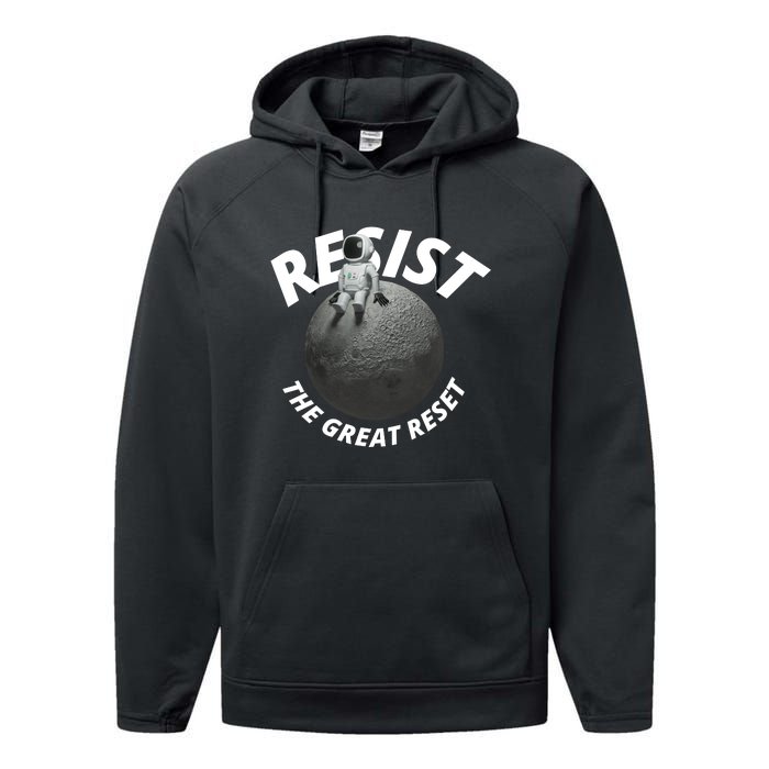 Resist The Great Reset NWO Conservative Performance Fleece Hoodie