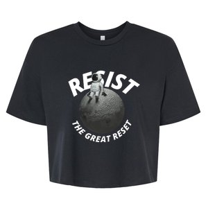 Resist The Great Reset NWO Conservative Bella+Canvas Jersey Crop Tee