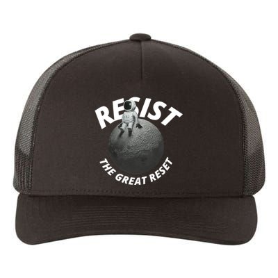 Resist The Great Reset NWO Conservative Yupoong Adult 5-Panel Trucker Hat