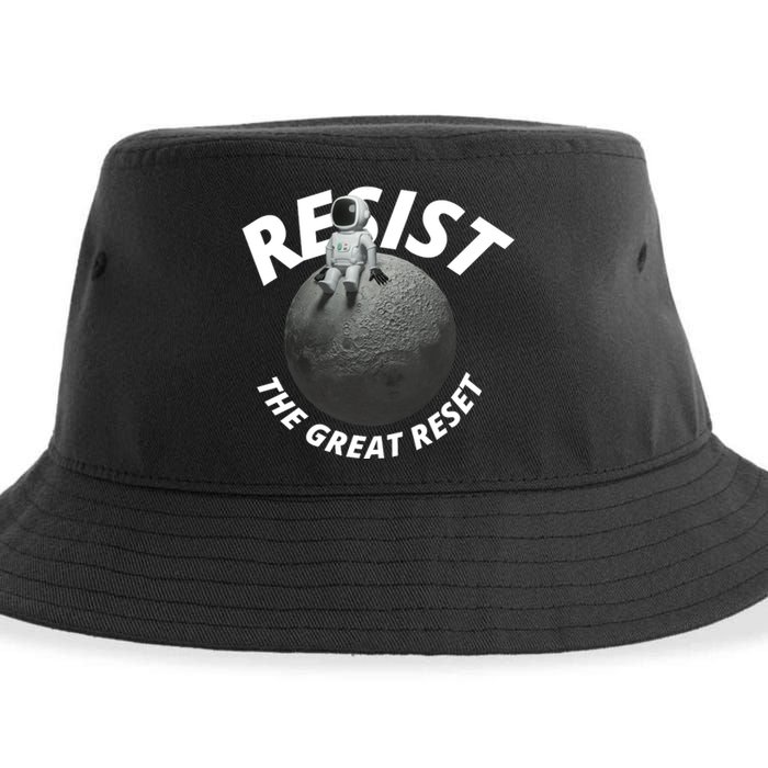 Resist The Great Reset NWO Conservative Sustainable Bucket Hat