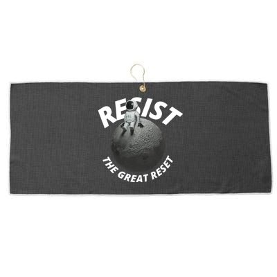 Resist The Great Reset NWO Conservative Large Microfiber Waffle Golf Towel