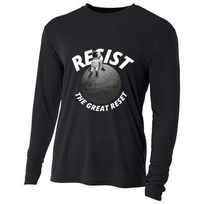 Resist The Great Reset NWO Conservative Cooling Performance Long Sleeve Crew