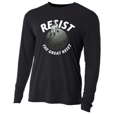 Resist The Great Reset NWO Conservative Cooling Performance Long Sleeve Crew