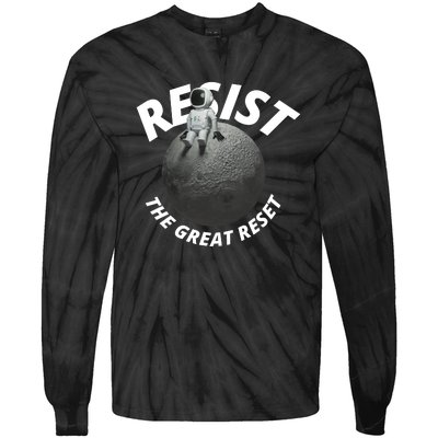 Resist The Great Reset NWO Conservative Tie-Dye Long Sleeve Shirt