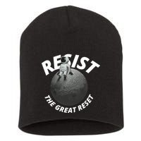 Resist The Great Reset NWO Conservative Short Acrylic Beanie