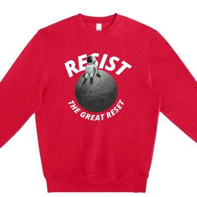 Resist The Great Reset NWO Conservative Premium Crewneck Sweatshirt