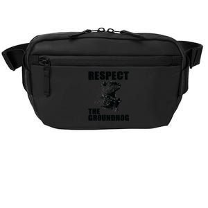 Respect The Groundhog Woodchuck Groundhog Day Crossbody Pack