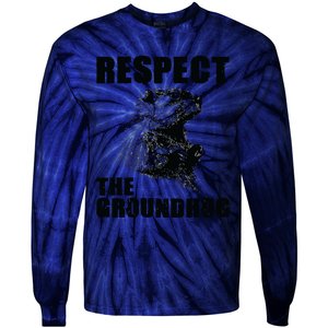 Respect The Groundhog Woodchuck Groundhog Day Tie-Dye Long Sleeve Shirt