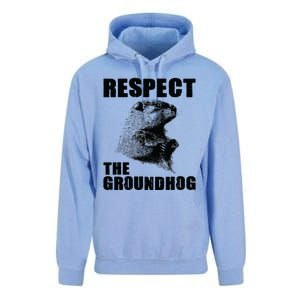 Respect The Groundhog Woodchuck Groundhog Day Unisex Surf Hoodie