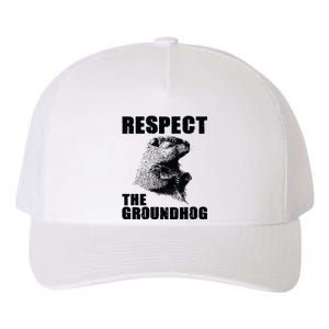 Respect The Groundhog Woodchuck Groundhog Day Yupoong Adult 5-Panel Trucker Hat