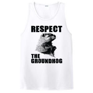 Respect The Groundhog Woodchuck Groundhog Day PosiCharge Competitor Tank