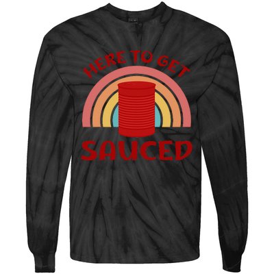 Ready to Get Sauced Funny Cranberry Sauce  Tie-Dye Long Sleeve Shirt