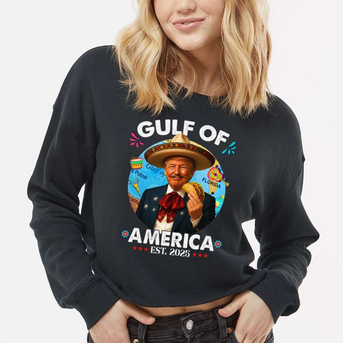 Retro This Gulf Of Us Beach Belong To Ours Est Cropped Pullover Crew
