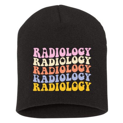 Radiology Technologist Groovy Boho Rad Tech Short Acrylic Beanie