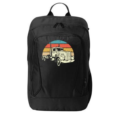 Retro Trucker Gift Big Rig Hauler Truck Driver Trucking Cool Gift City Backpack