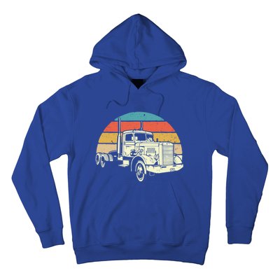 Retro Trucker Gift Big Rig Hauler Truck Driver Trucking Cool Gift Hoodie