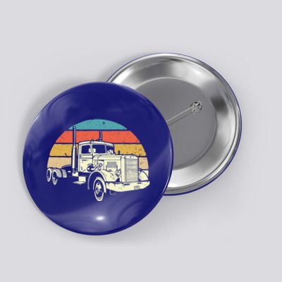 Retro Trucker Gift Big Rig Hauler Truck Driver Trucking Cool Gift Button