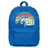 Retro Trucker Gift Big Rig Hauler Truck Driver Trucking Cool Gift 16 in Basic Backpack