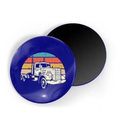 Retro Trucker Gift Big Rig Hauler Truck Driver Trucking Cool Gift Magnet