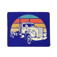 Retro Trucker Gift Big Rig Hauler Truck Driver Trucking Cool Gift Mousepad