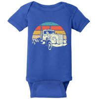 Retro Trucker Gift Big Rig Hauler Truck Driver Trucking Cool Gift Baby Bodysuit